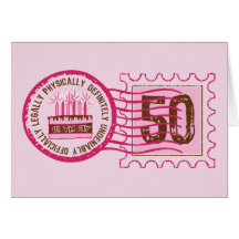 Birthday Stamp 50 Card