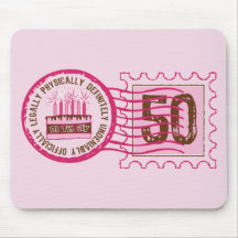 Birthday Stamp 50 Mousepad