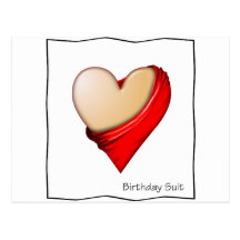 Birthday Suit-HEART Postcard