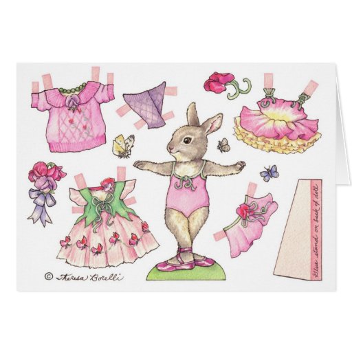 Birthday Sweet Pea Paper Doll Card