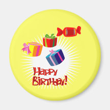 Birthday Sweets & Presents Magnets