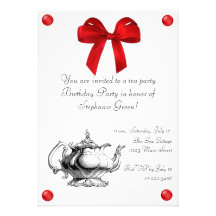 Birthday Tea Party Invitation