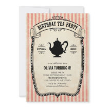 Birthday Tea Party Invitations