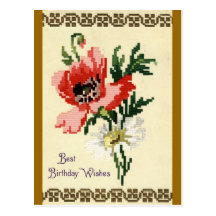 Birthday Wishes Repro Vintage 1911 Postcards