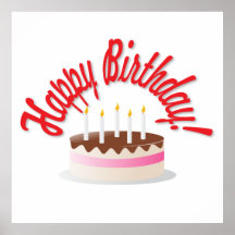 Birthday's cake poster