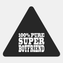 Birthdays Christmas : 100% Pure Super Boyfriend Triangle Stickers