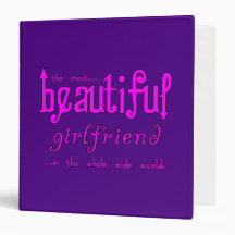 Birthdays Christmas Parties : Beautiful Girlfriend Vinyl Binders