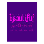 Birthdays Christmas Parties : Beautiful Girlfriend Postcard