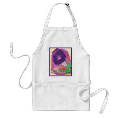 Birthmonth Apron- September, Morning Glory by JoCushman