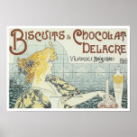 Biscuits & Chocolat Delacre Vintage Ad posters