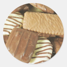 Biscuits de chocolat autocollant