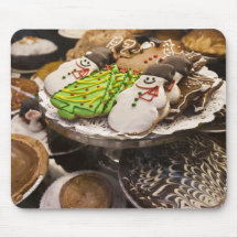 Biscuits de Noël sur l'affichage à New York City Tapis De Souris