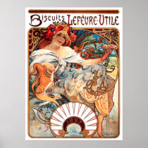 Biscuits Lefevre-Utile, Mucha Posters