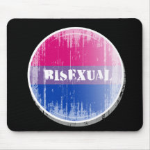 Bisexual Button distressed.png Mouse Pads