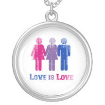 Bisexual Love is Love distressed Custom Jewelry