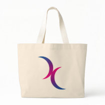 Bisexual moon symbol tote bag