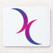 Bisexual moon symbol mouse pads