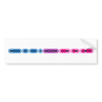 Bisexual Morse Code Bar Bumper Sticker