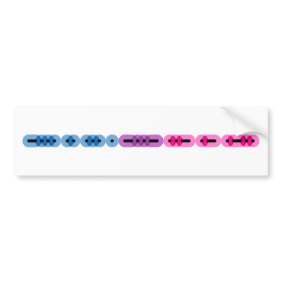 Bisexual Morse Code Bar Bumper Sticker by jamieco