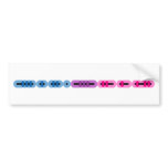 Bisexual Morse Code Bar Bumper Sticker bumper stickers