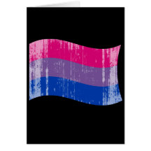 Bisexual Pride Banner distressed.png Greeting Card