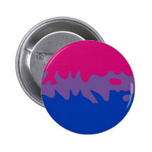 Bisexual Pride Flag Splash Pinback Buttons