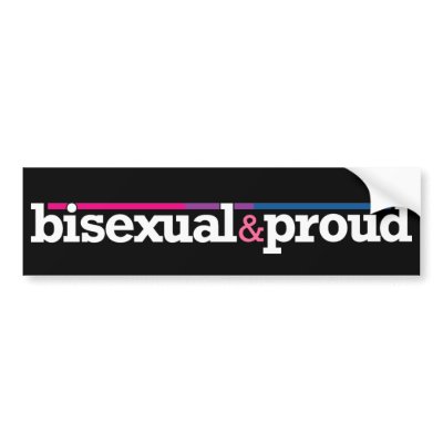 Bisexual&proud Black Bumper Sticker by jamieco