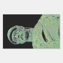 Bismarck Memorial, Berlin, Black Back(bs2) Rectangular Stickers