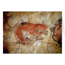 Bison from the Altamira Caves Card