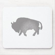 Bison Grey Mouse Pads