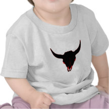 Bison Skull Black and Red Shirt