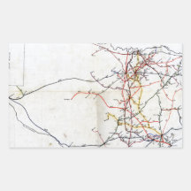Bissell’s railway junction map of Texas (1891) Sticker