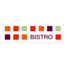 BISTRO (mod squares) Business Card Templates