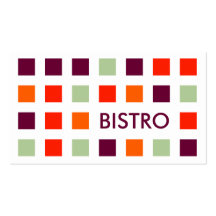 BISTRO (mod squares) Business Card Templates
