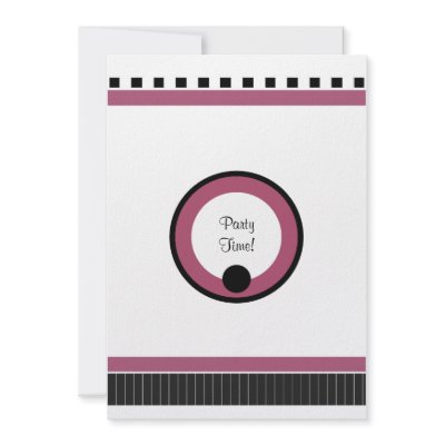 Bistro Party in Black White and Pink Custom Announcement by PaperExpressions