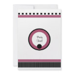 Bistro Party in Black White and Pink invitations