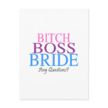 Bitch Boss Bride, Any Questions?