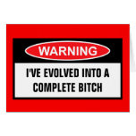 Bitch warning greeting cards