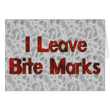 Bite Marks Greeting Cards
