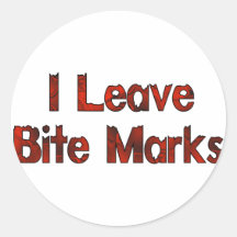 Bite Marks Round Stickers