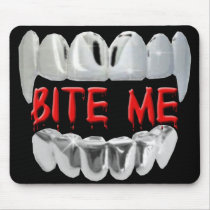 Bite Me Blood And Teeth Mouse Pad