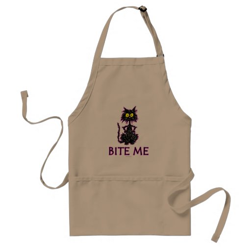 Bite Me! Cat Gift Designs Apron