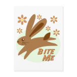 Bite Me Chocolate Bunny Post Cards