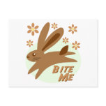 Bite Me Chocolate Bunny Postcard