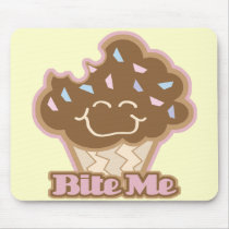 bite me chocolate cupcake mouse pad