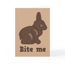 Bite Me Easter Bunny Greeting Card