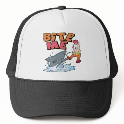 Bite Me Fishing T-shirts and Gifts Mesh Hat by sagart1952