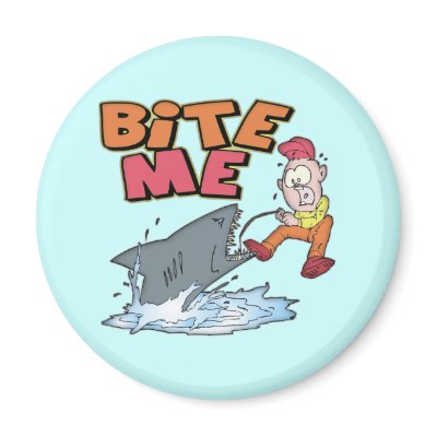 Bite Me Fishing T-shirts and Gifts Refrigerator Magnet by sagart1952