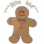 Bite Me Gingerbread Embroidered Polo Shirt