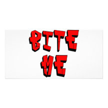 Bite Me Personalized Photo Card